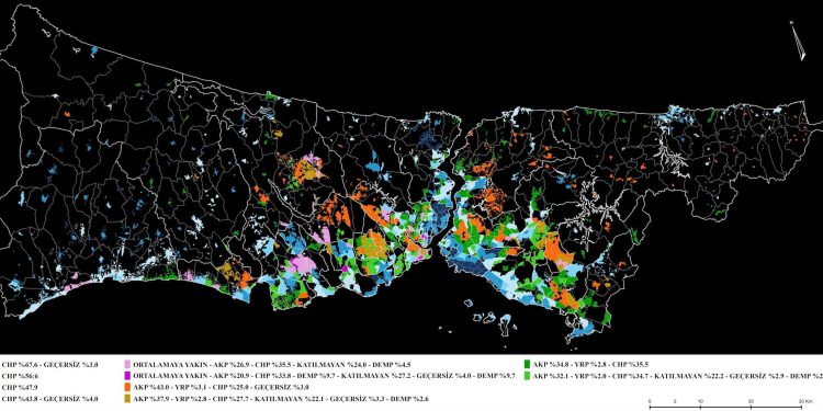 31 Mart 2024 Seçimlerinde İstanbul'un Oy profili