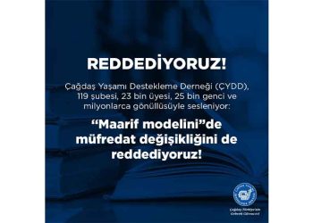ÇYDD : “Maarif Modelini” de, Müfredat Değişikliğini de Reddediyoruz