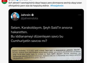 Jahrein Müstehcen Konuşmalar Gerekçesi ile Gözaltına Alındı