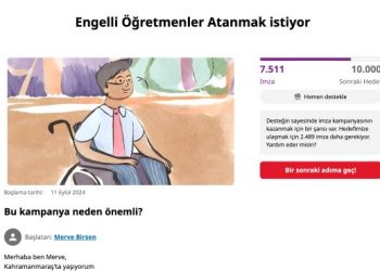 Depremzede Öğretmen, Engelli Öğretmen Ataması için İmza Kampanyası Başlattı