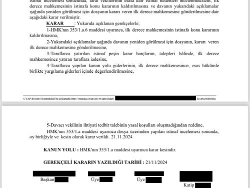 Üst Mahkeme Martı Lehine Karar Verdi