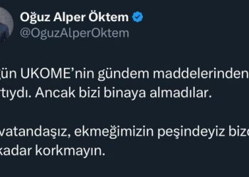 Martı Kurucusu Oğuz Alper Öktem UKOME’ye Alınmadı