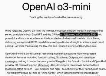 OpenAI, Akıl Yürütme Modeli “o3-mini”yi Duyurdu