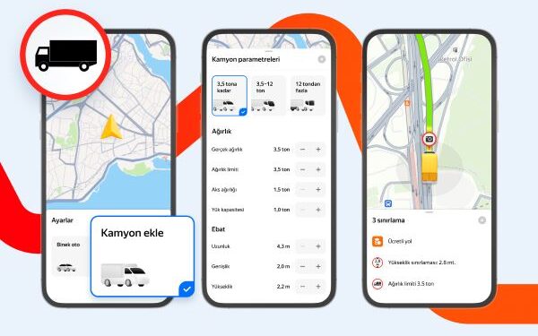 Yandex Maps, Kamyonlara Özel Navigasyon Özelliğini Türkiye’de Kullanıma Sundu