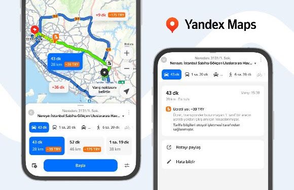 Yandex Maps Artık Güzergâh Boyunca Yol Ücretlerini Gösteriyor