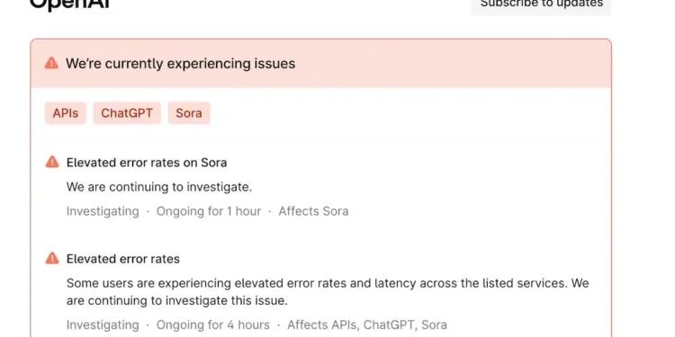 OpenAI Gün Boyu Sıkıntı Yaşadı