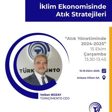 15. TÜRKTAY Zirvesi: “İklim Ekonomisinde Atık Stratejileri”