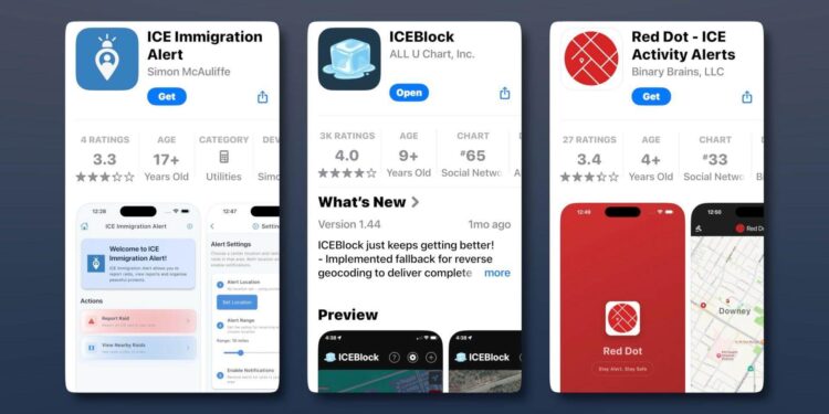 Google ve Apple, ICE (Göçmenlik ve Gümrük Muhafaza) Gözlem Uygulaması “Red Dot”u Kaldırdı