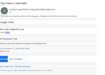 Kurumsal Kimlik Bilgilerini Çalmak için Google Tasks Bildirimlerini İstismar Eden Oltalama Kampanyası Görüldü