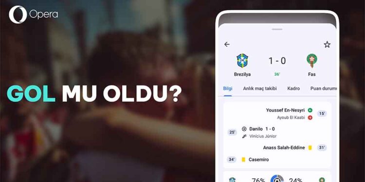 Opera’dan Futbolseverlere Özel Android Güncellemesi